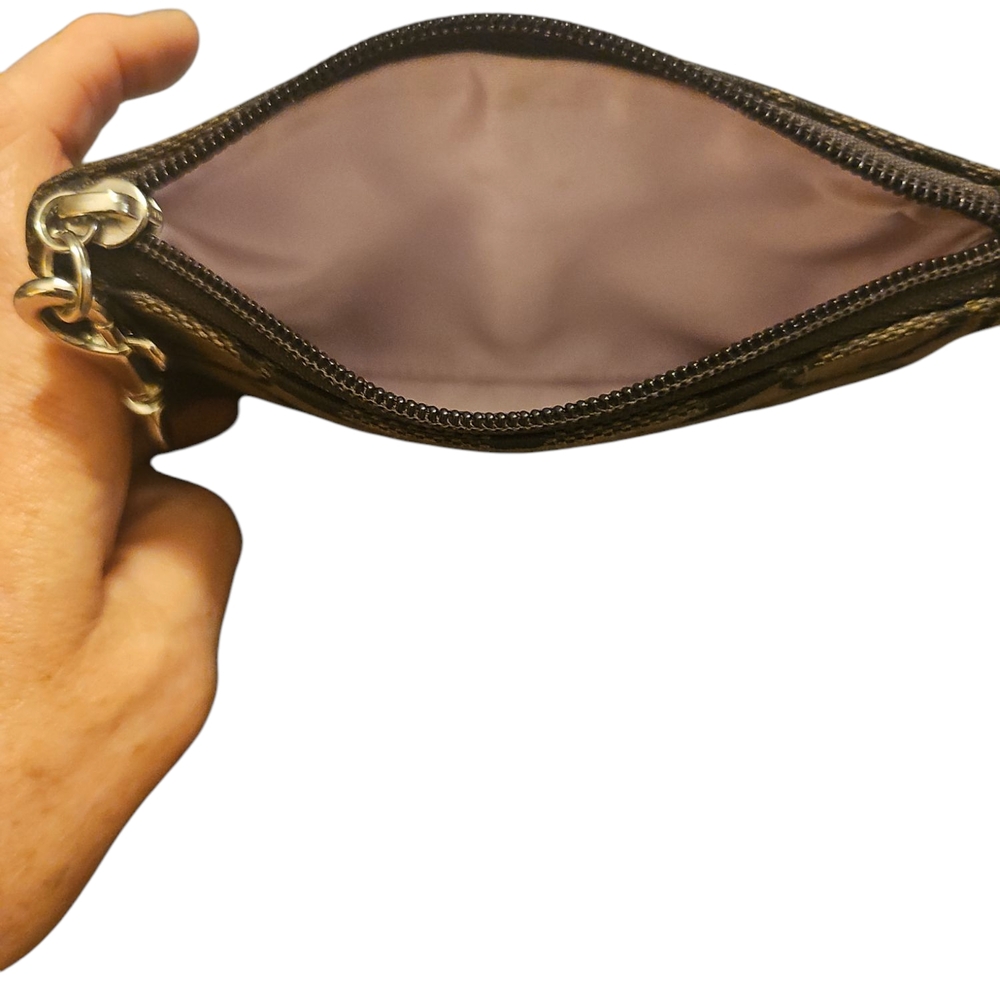 Coach Brown Signature Wristlet - Picture 4 of 5